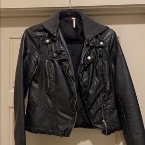 Free People Moto Jacket with Hood